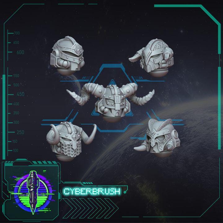 Space Viking head set 1 - Bits - Cyberbrush