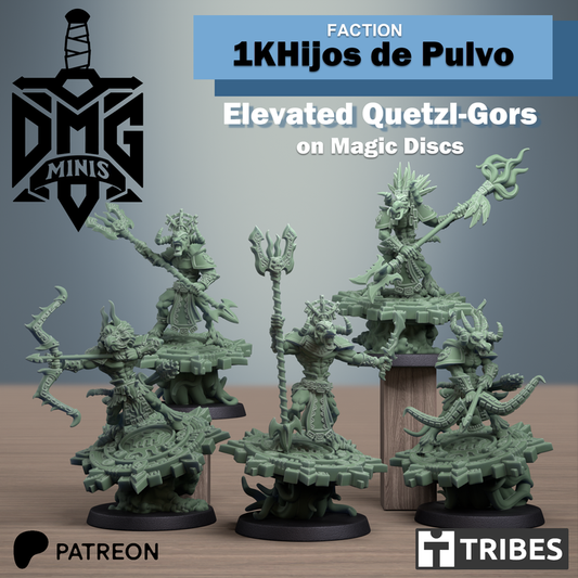 1KHijos Elevated Quetzl-gors - 1khijos de pulvo - Dmg miniatures