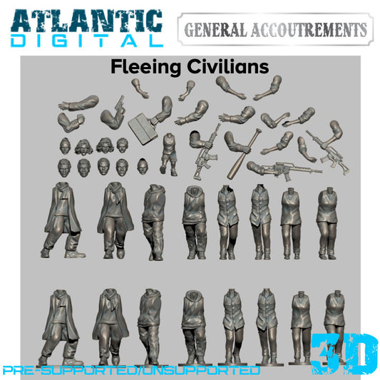 Fleeing Civilians - General Accoutrements - Wargames Atlantic