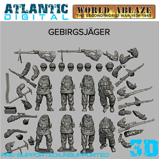 Gebirgsjäger German Troops  - World Ablaze - Wargames Atlantic