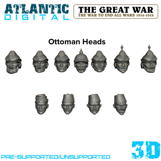 WW1 Ottoman Heads - The Great War - Wargames Atlantic