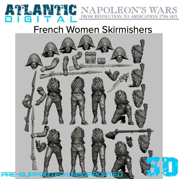Napoleonic French Skirmishers (female - Imagi-nations)  - Napoleon's Wars - Wargames Atlantic