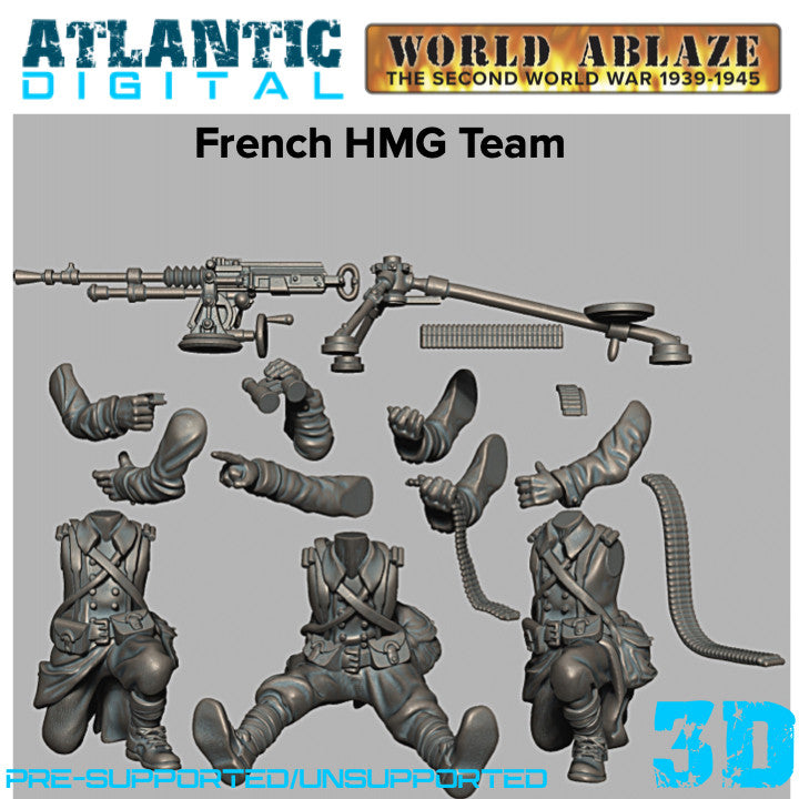 French HMG Team  - World Ablaze - Wargames Atlantic