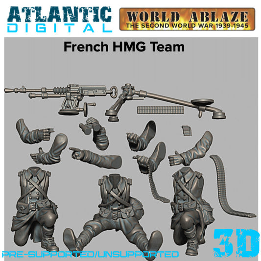 French HMG Team  - World Ablaze - Wargames Atlantic
