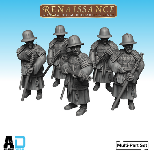 Joseon Warriors in Lamellar with Hand-Cannons - Renaissance - Wargames Atlantic