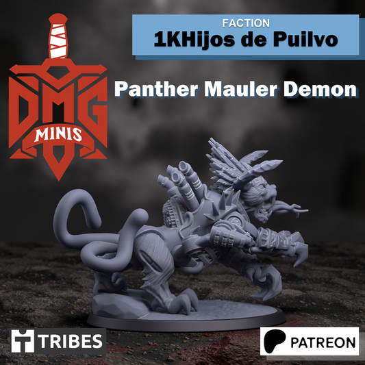 1KHijos Panther Mauler Demon - 1khijos De Pulvo - Dmg miniatures