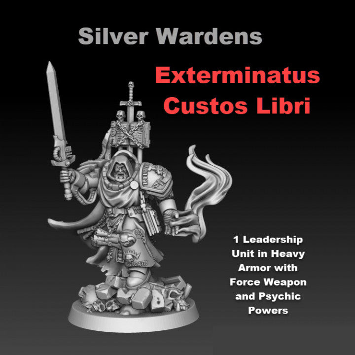 Silver Wardens Custos Libri (presupported)
 - Silver Wardens - Dmg miniatures