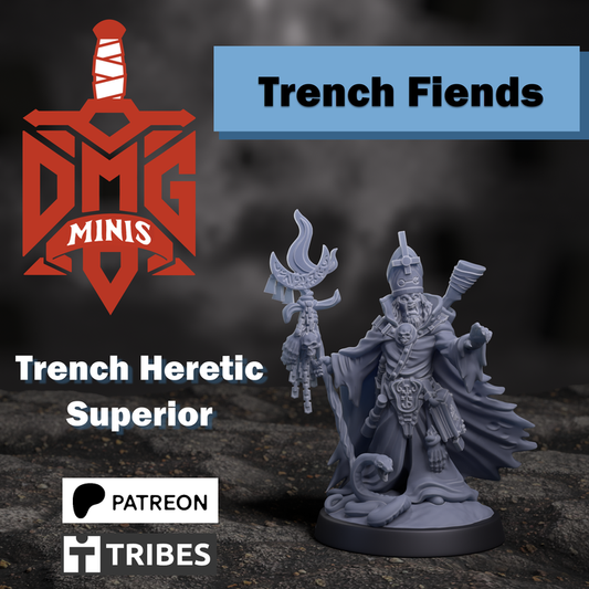Trench Heretic Superior  - Trench Flends - Dmg miniatures
