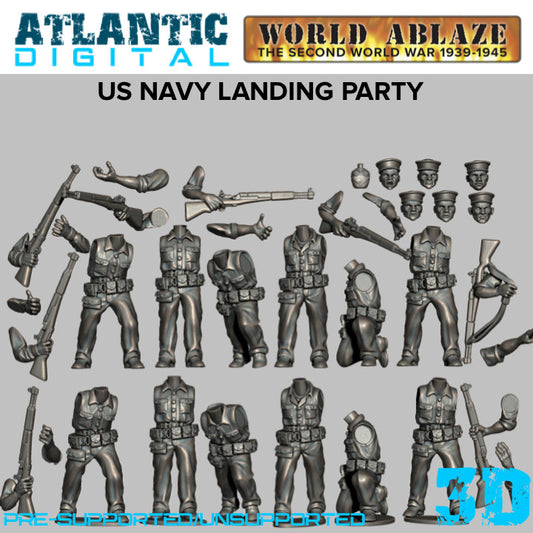 WW2 US Navy Landing Party-  World Ablaze  - Wargames Atlantic