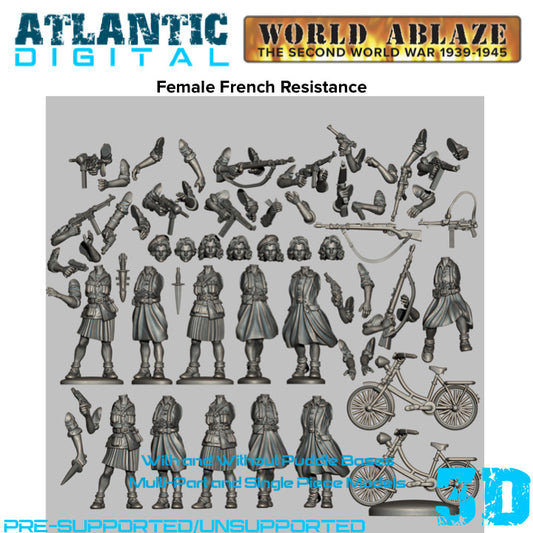 Female French Resistance - World Ablaze - Wargames Atlantic