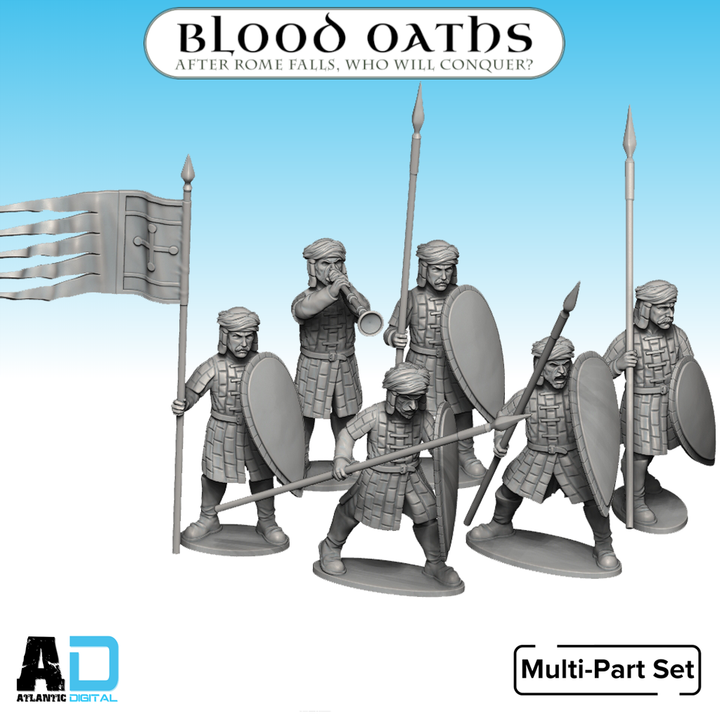 Byzantine Skoutatoi in padded armor - Blood Oaths  - Wargames Atlantic