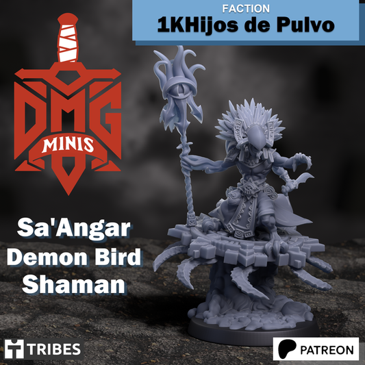 1KHijos de Pulvo Sa'angar Birdman Demon  - 1khijos De Pulvo - Dmg miniatures