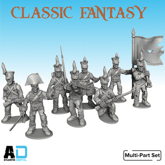Skeletal Black Brunswickers - Classic Fantasy  - Wargames Atlantic