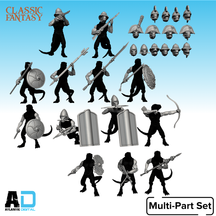 Lizardmen Conversion Kit- Classic Fantasy- Wargames Atlantic