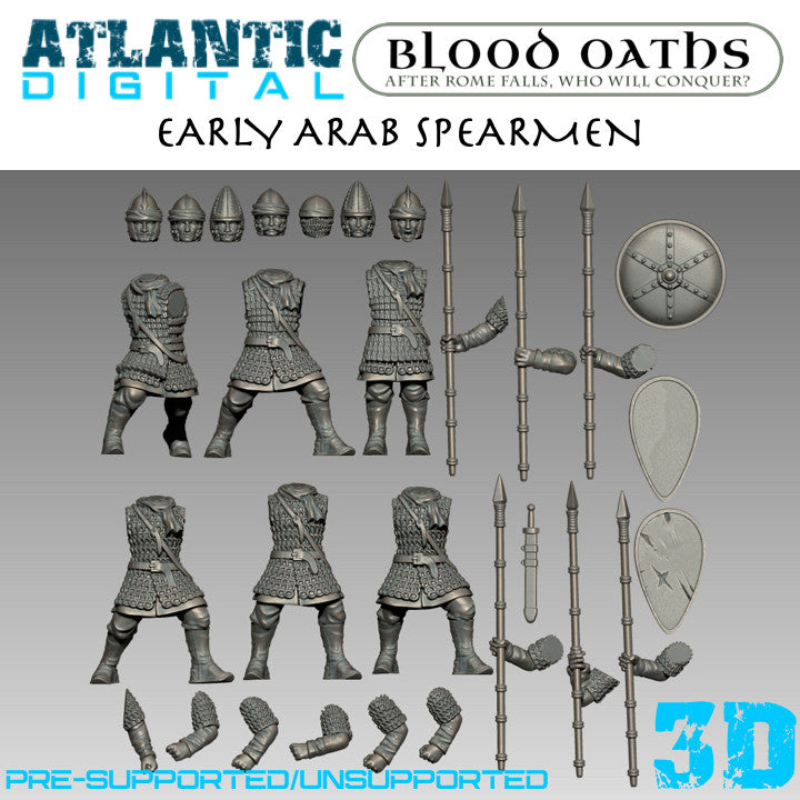 Early Arab Spearmen  - Blood Oaths - Wargames Atlantic