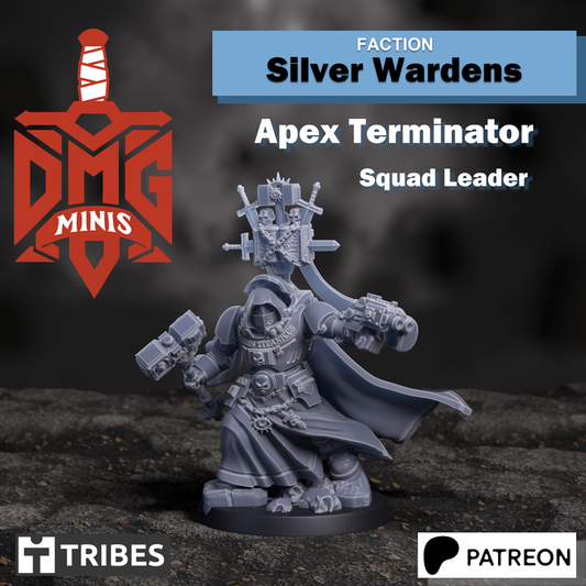 Silver Wardens Apex Terminator Squad Leader - Silver Wardens - Dmg miniatures