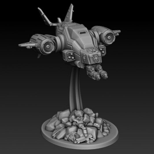 Silver Wardens Death Claw Gunship (presupported) - Silver Wardens - Dmg miniatures