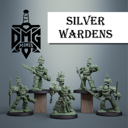 Silver Wardens Heavy Exterminatus v3 (presupported) - Silver Wardens - Dmg miniatures