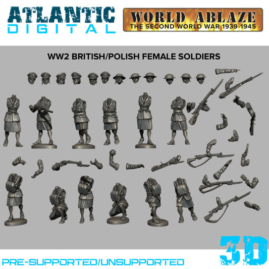 WW2 British/Polish Female Soldiers
- World Ablaze - Wargames Atlantic