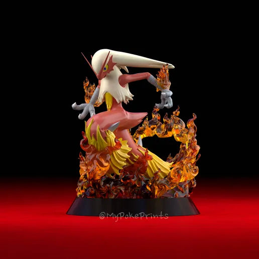 Blaziken Running on Flames - MPPrints