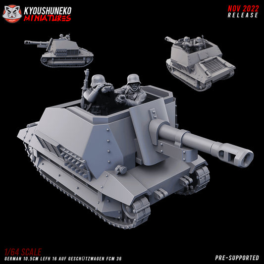 German SPG auf Geschutzwagen FCM36(f) ww2 - Kyoushuneko Miniatures