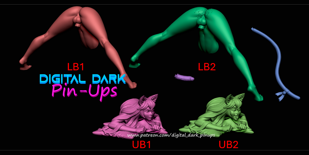 Cat Girl Futa - Digital Dark Pin-ups