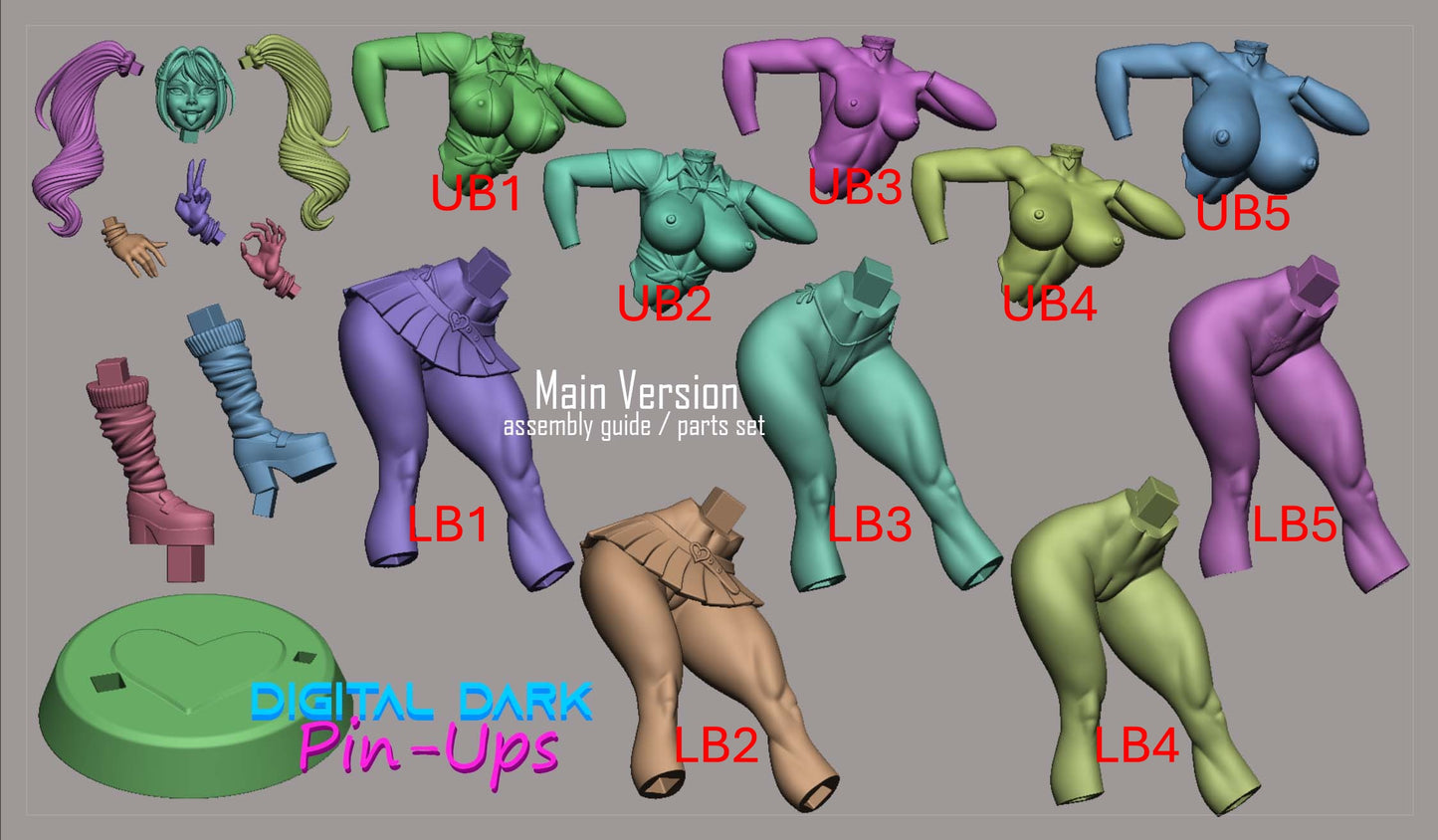 Gyaru Girl - Digital Dark Pin-ups