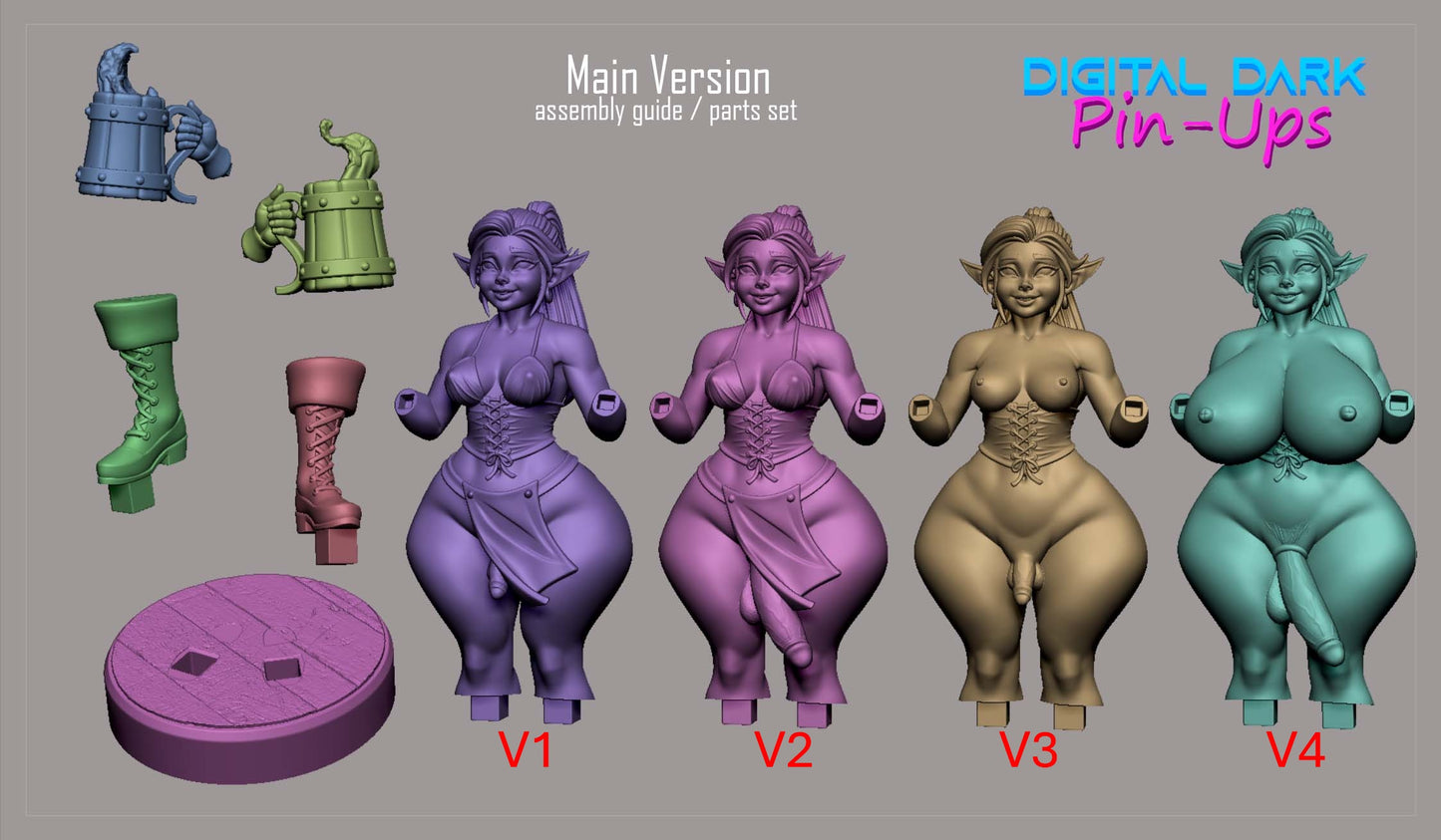 Goblin Girl Barmaid Futa - Digital Dark Pin-ups