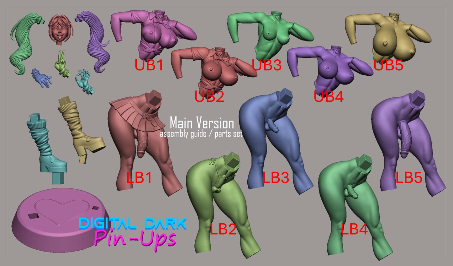 Gyaru Girl Futa - Digital Dark Pin-ups