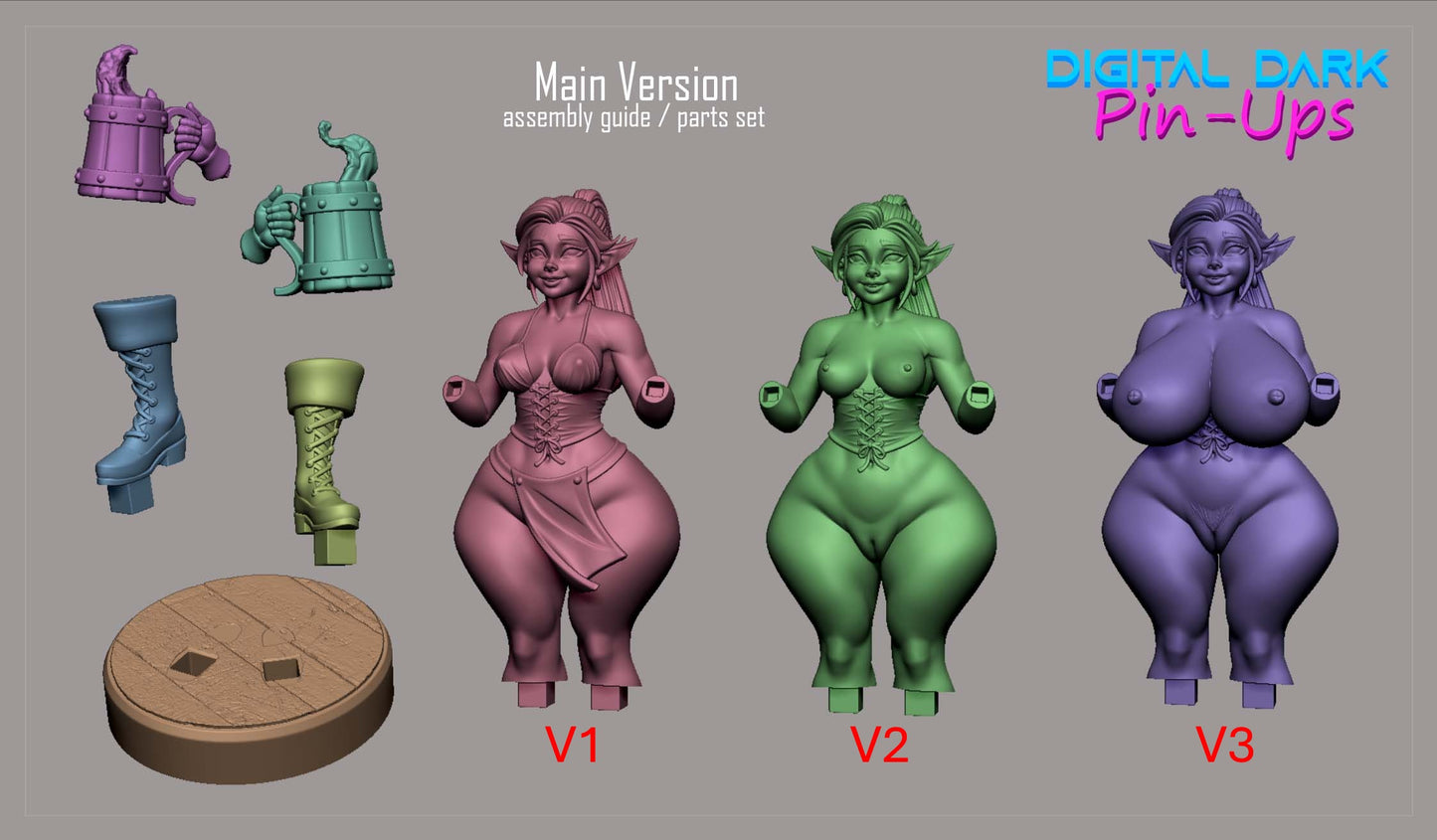 Goblin Girl Barmaid - Digital Dark Pin-ups