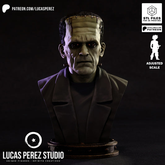 Frankenstein Bust - Lucas Perez Studio